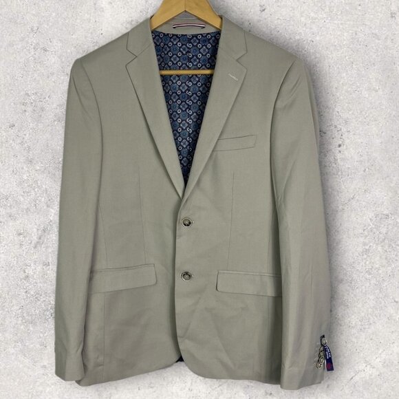 NEW Soul of London Suit Jacket Size 38R Simons Formalwear Dress Pants Beige Coat - Picture 3 of 14